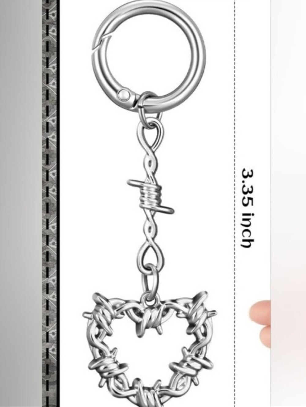 2 Gothic Barbwire Keychains - Picture 7 of 12